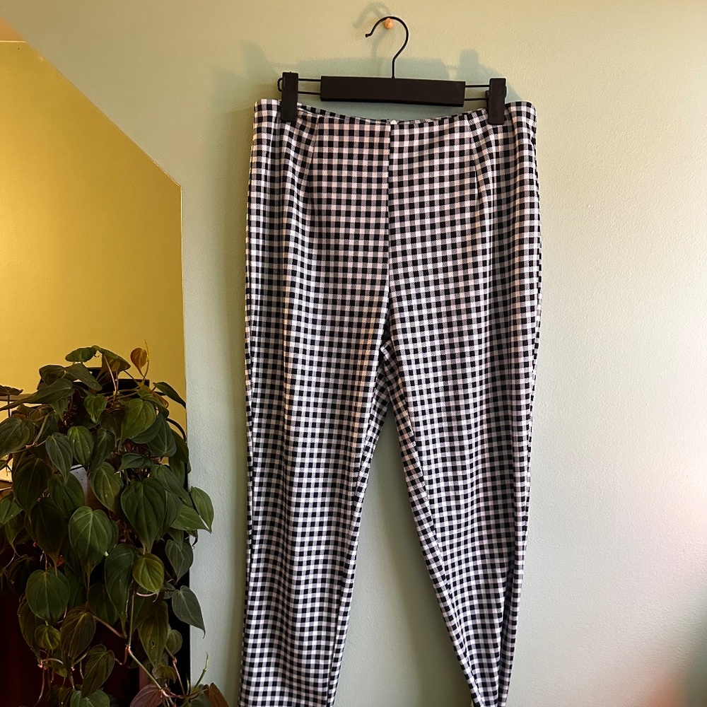 Gingham Cropped Pants